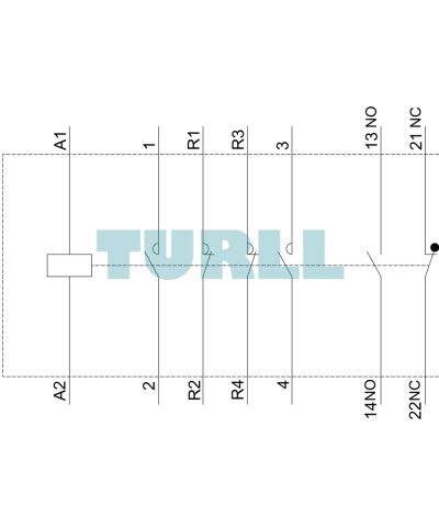 Siemens 3RT2535-1AC20 Power Contactor 35A, 18.5 kW, 4-Pole, 24V AC