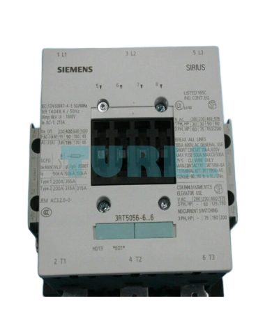 Siemens 3RT5056-6AV36 Contactor 380…420V AC/DC, 3-Pole, S6 Contactor, 2NO + 2NC Contact