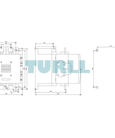 Siemens 3RT5075-6AM36 Power Contactor, Size S12, 200kW AC-3, 2NO+2NC Aux, 200-220V AC/DC