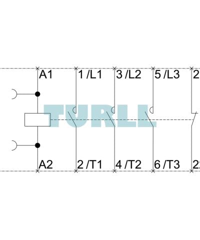 Siemens 3RT6016-1AB02 Contactor AC, 24V, 50/60Hz, AC-3, 4kW, 400V, 3-Pole, S00 Size, Screw Terminal