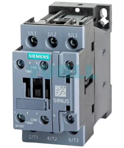 Siemens 3RT6026-1BW40 Contactor DC 48 V, AC-3 11 kW/400 V, 3-Pole, S0 Size