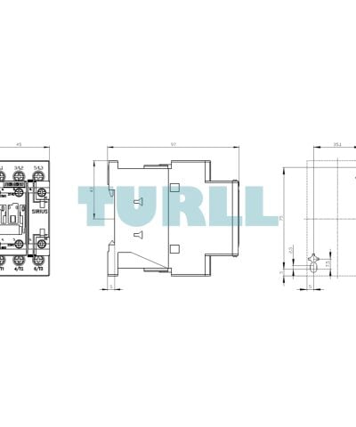 Siemens 3RT6027-1AH20 Contactor AC, 48V 50/60Hz, AC-3 15kW/400V, 3-Pole, S0, 1NO+1NC