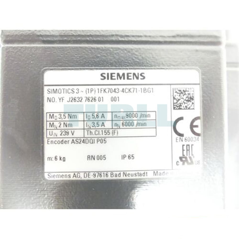1FK7043-4CK71-1BG1 SIEMENS Exclusive SIMOTICS S Synchronous Motor Original Brand New 3 1FK7043-4CK71-1BG1 SIEMENS SIMOTICS S synchronous motor