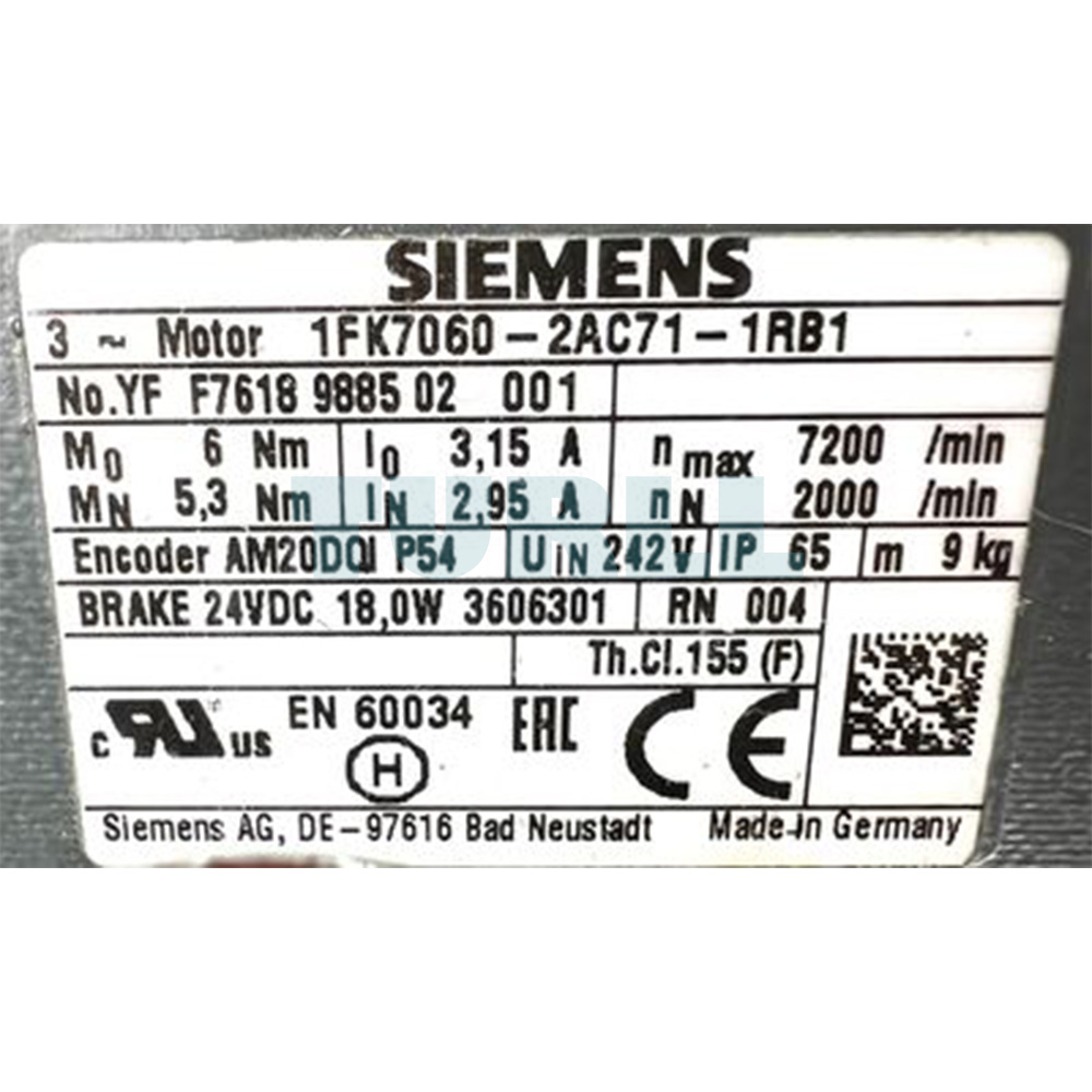 1FK7060-2AC71-1RB1 SIEMENS Exclusive SIMOTICS S Synchronous Motor Original Brand New 3 1FK7060-2AC71-1RB1 SIEMENS SIMOTICS S Synchronous Motor