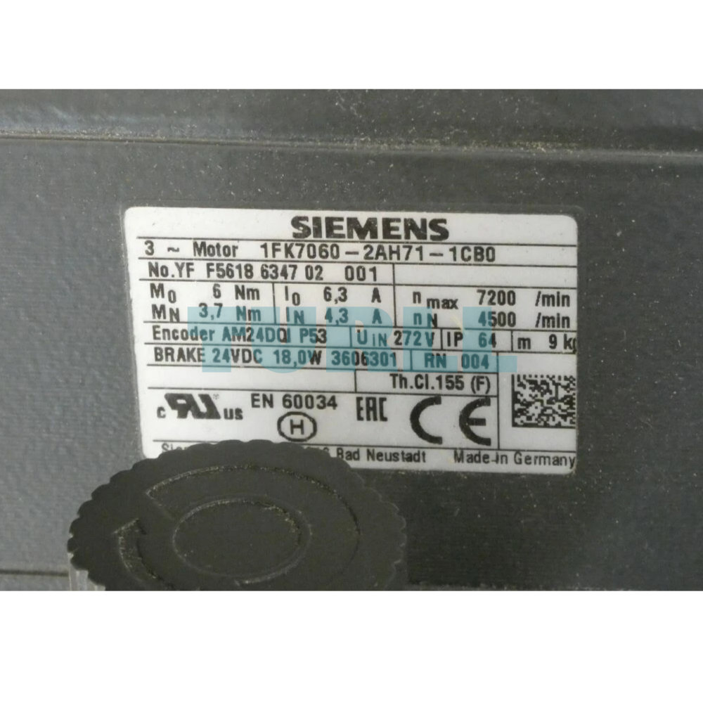1FK7060-2AH71-1CB0 SIEMENS Exclusive SIMOTICS S Synchronous Motor Original Brand New 4 SIEMENS 1FK7060-2AH71-1CB0 SIMOTICS S Synchronous Motor