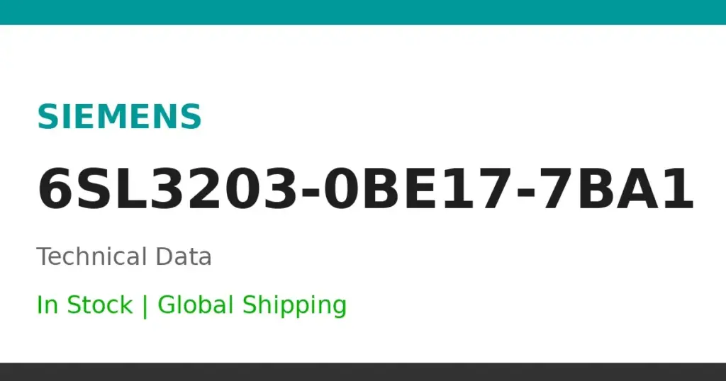 6SL3203-0BE17-7BA1