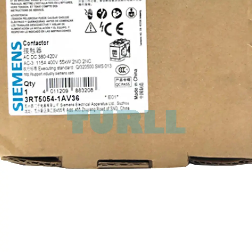 Siemens 3RT5054-1AV36 Contactor 380–420V AC/DC, 3-Pole, 2 NO + 2 NC Contacts, S6 Size Original Brand New 3 Siemens 3RT5054-1AV36 Contactor 380–420V AC/DC, 3-Pole, 2 NO + 2 NC Contacts, S6 Size
