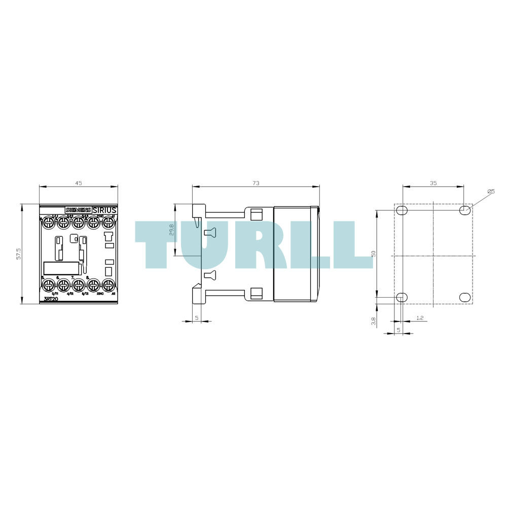 Siemens 3RT6016-1AN22 Contactor AC 220V, AC-3 4kW, 3-Pole, S00 Size, 1NC Contact Original Brand New 4 Siemens 3RT6016-1AN22 Contactor AC 220V, AC-3 4kW, 3-Pole, S00 Size, 1NC Contact