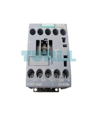 Siemens 3RT6017-1AN22 Contactor AC 220V, 5.5 kW, 3-Pole S00 with 1NC Auxiliary Contact