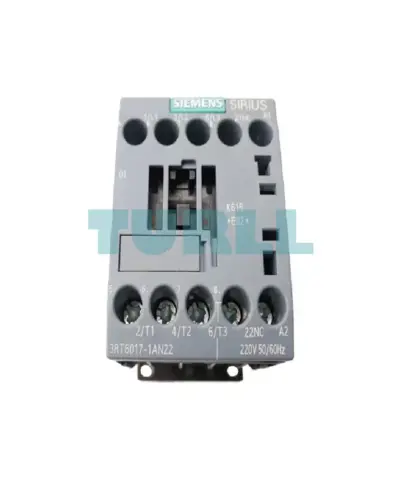 Siemens 3RT6017-1AN22 Contactor AC 220V, 5.5 kW, 3-Pole S00 with 1NC Auxiliary Contact