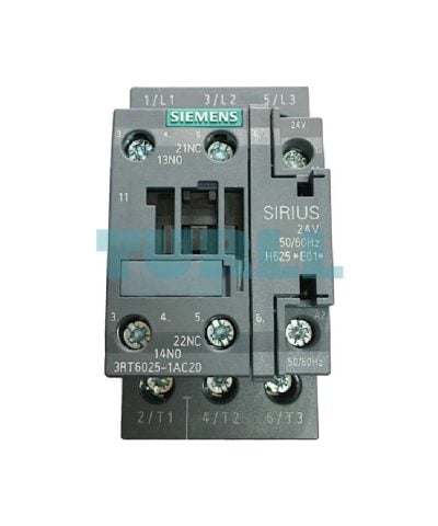 Siemens 3RT6025-1AC20 Contactor AC 24V, 7.5 kW 400V, 3-Pole