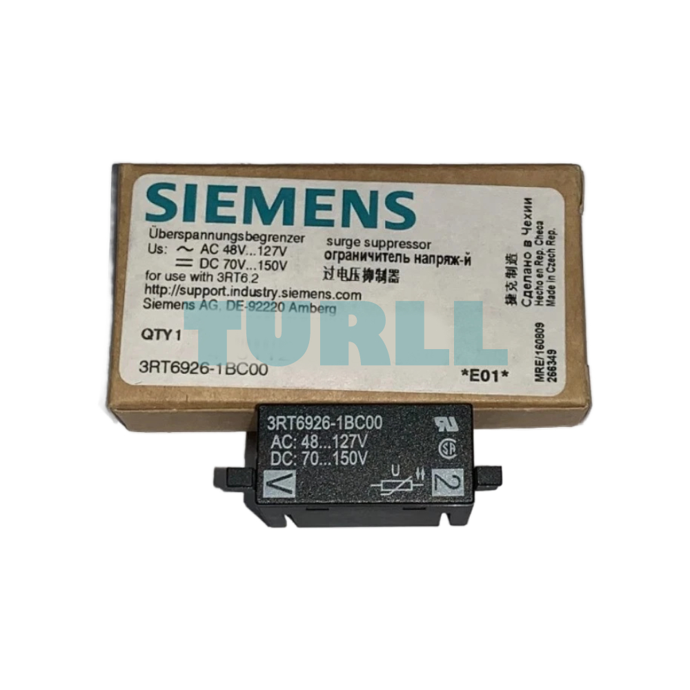 Siemens 3RT6926-1BC00 Surge Suppressor Varistor S0 for Motor Contactors Original Brand New 5 Siemens 3RT6926-1BC00 Surge Suppressor Varistor S0 for Motor Contactors