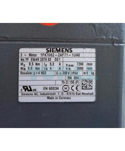 New arrivals 30 1FK7062-2AF71-1UA0 SIEMENS synchronous motor original brand new