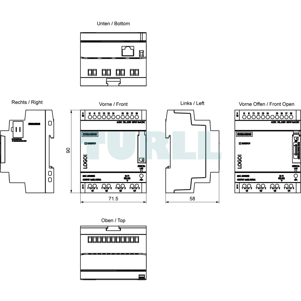 6ED1052-2FB08-0BA3 SIEMENS Exclusive LOGO! 230RCEo Original Brand New 2 6ED1052-2FB08-0BA3 SIEMENS LOGO! 230RCEo Logic Module