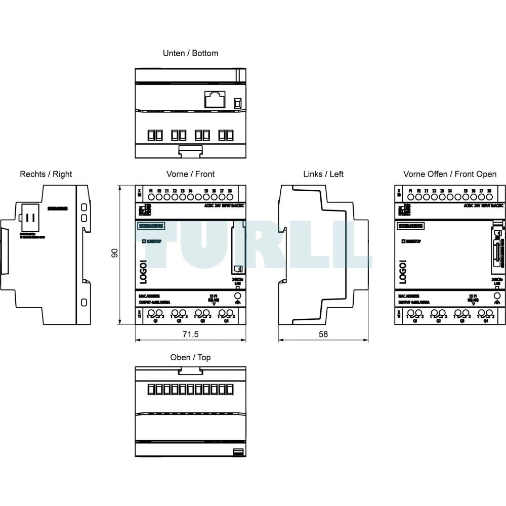 6ED1052-2HB08-0BA3 SIEMENS Exclusive LOGO! 24RCEO Original Brand New 2 6ED1052-2HB08-0BA3 SIEMENS LOGO! 24RCEO Logic Module