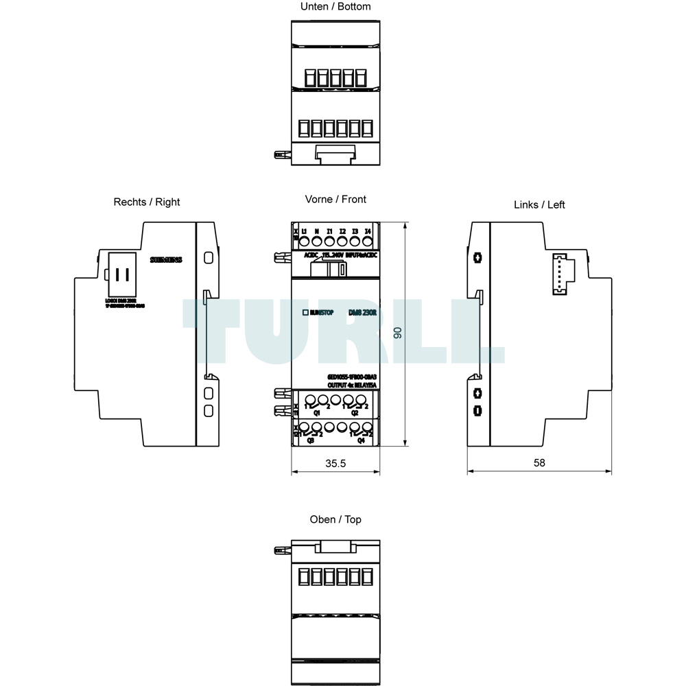 6ED1055-1FB00-0BA3 SIEMENS Exclusive LOGO! DM8 230R Expansion Module Original Brand New 4 6ED1055-1FB00-0BA3 SIEMENS LOGO! DM8 230R Expansion Module